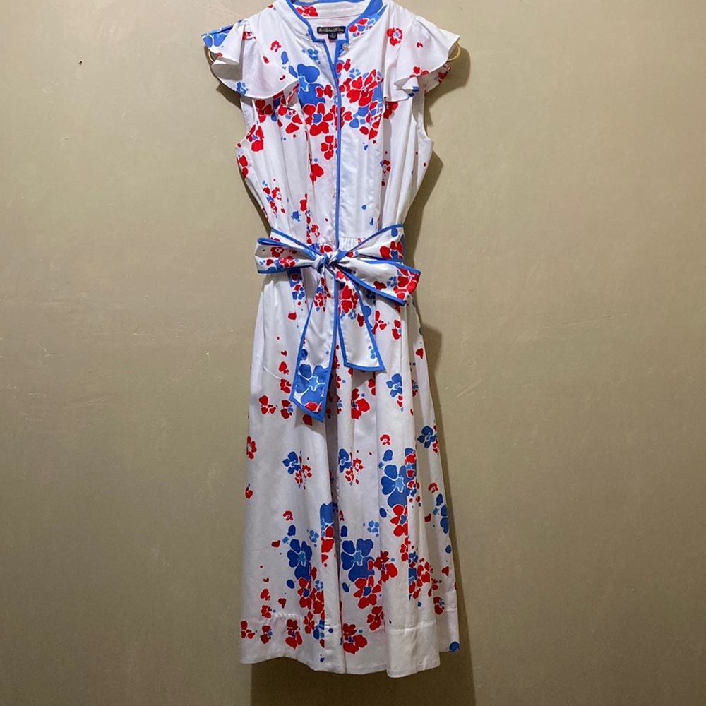 Brooks Brothers summer white sleeveless dress.